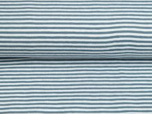 Jersey Yarn Dyed - Streifen - weiß-indigoblau