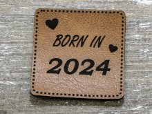 Label Kunstleder KDS - born in 2024 - braun