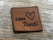 Label Kunstleder KDS - von Tanti - braun