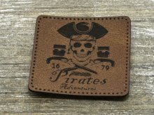 Label Kunstleder KDS - Pirates Adventures - braun