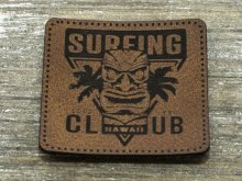 Label Kunstleder KDS - Surfing Club - braun