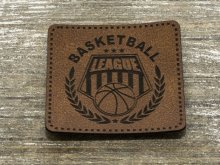 Label Kunstleder KDS - Basketball League - braun