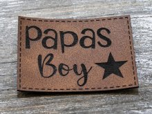 Label Kunstleder KDS - Papas Boy - braun