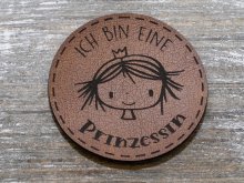 Label Kunstleder KDS - ICH BIN EINE Prinzessin - braun