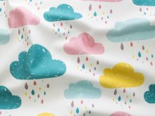 Canvas Swafing Valentin - bunte Regenwolken - weiß