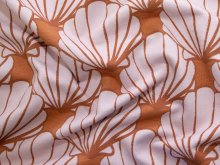 French Terry Swafing - Seashell by Cherry Picking - Muscheln - orange - rosa
