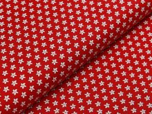 Webware Baumwolle Patchwork - Edelweiß - rot 