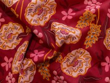 Webware Baumwolle Popeline by Nerida Hansen - verschiedene Blumen - rot