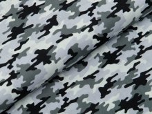 Webware Baumwolle Popeline - Camouflage - grau