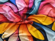 Jersey Viskose Digitaldruck - Abstrakte Blumen - bunt