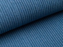 Grobes Ripp-Strick Bündchen im Schlauch - meliert jeansblau