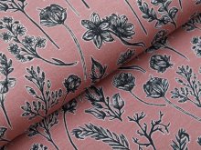 Sweat French Terry Modal Swafing Herbarium by Lilla-Lotta - herbstliche Zweige - altrosa