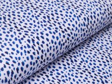 Jersey - Animalprint Leopard - weiß/blau