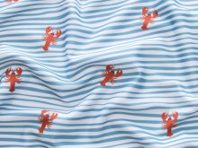 Swimwear Jersey Badestoff UV Protection UPF 50 Krabben - babyblau