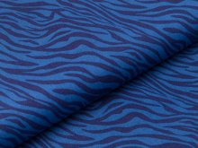 Webware Baumwolle Popeline - Animalprint - blau