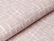 Bengaline Stretch-Stoff - Abstrakte-Striche - beige