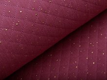 Musselin Double Gauze Rautenstepper mit Foliendruck - unregelmäßige Punkte - uni altpink