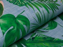 Jersey Digitalprint Stenzo - verschiedene Palmenblätter auf Kratzoptik - blau
