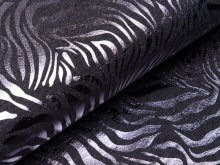 Jersey mit Foliendruck - Animalprint Zebra - grau