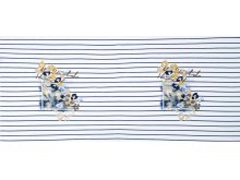 KDS Queen's Collection Afina - Jersey Viskose Panel ca. 75cm x 155cm - Animalprint auf Streifen - weiß