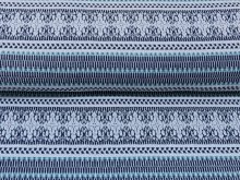KDS Queen's Collection Vanessa - Jacquard Jersey Viskose - verschiedene Ornamente - weiß/türkis/schwarz