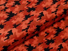 Webware Baumwolle Popeline - Camouflage - orange