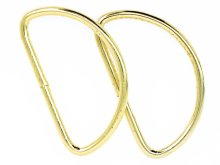 2 Halbrundringe / D-Ringe 40 mm - goldfarben 