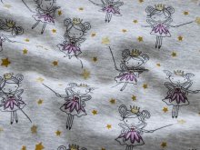 Alpenfleece mit Glitzer Swafing Nils - magische Feenköniginen - grau