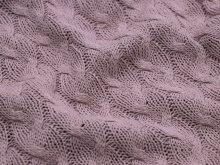 Strickstoff Big Knit mit Zopfmuster - 370 gr/qm - altrosa