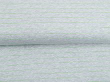 Single Jersey Melange Sanetta - dünne Streifen - meliert grau