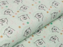  Flanell Baumwollstoff by Poppy - süße Bären - mint