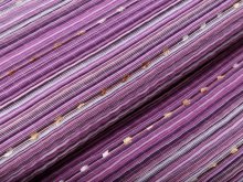 Webware Baumwolle - verschiedene Streifen bestickt - lila