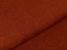 Struktur Strickstoff - 3D-Kreise - uni steinrot