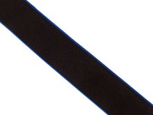 Gummiband elastisch - mit farbigem Rand - blau/schwarz