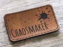 Label Kunstleder KDS - Chaosmaker- braun