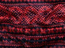 Wellnessfleece - verschiedene Ornamente - rot