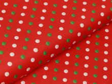 Webware Baumwolle Swafing Noel - Weihnachtspunkte - rot