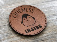 Label Kunstleder soft KDS & Janeas World - Cuteness inside - braun