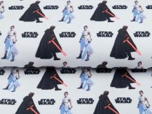 Webware Baumwolle Stenzo Star Wars - Kylo Ren und Rey - weiß