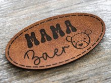 Label Kunstleder soft KDS & Janeas World - Mama-Bär 2.0 - braun