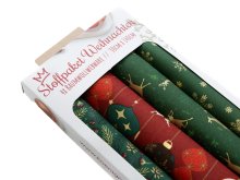 Stoffpaket Weihnachten - Webware Baumwolle mit Foliendruck - 4 Rollen 30cm x 140cm 