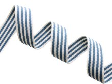 Gurtband ca. 40 mm - Streifen - natur/jeansblau