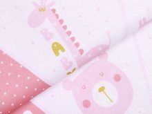 Webware Baumwolle Digitaldruck PANEL ca. 100 cm x 140 cm - Baby Girlande - rosa