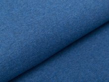 Glattes Bündchen im Schlauch - meliert jeansblau