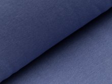 Glattes Bündchen im Schlauch meliert - jeansblau