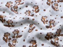 Alpenfleece Toff Chipmunk - freche Streifenhörnchen - wollweiß-grau