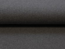 Rip Jersey Melange - 5mm breite Rippen - meliert grau