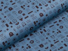 Sweat French Terry Swafing - Mini Forest - verschiedene Motive  - rauchblau 