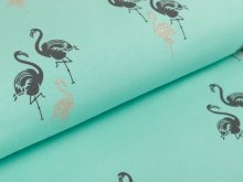 Jersey mit Glitzer by Mies&Moos Polly - Flamingos - mint