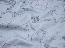 Jersey Swafing Max, Minnie and all by Bienvenido - gezeichnete Tiere onelineart - blau